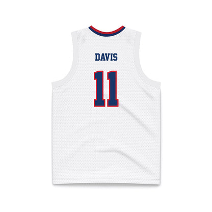 Francis Marion - NCAA Men's Basketball : Kennard Davis - White Basketball Jersey-1
