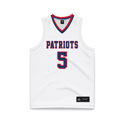 Francis Marion - NCAA Men's Basketball : Farid SaintCyr Jr - White Basketball Jersey-0