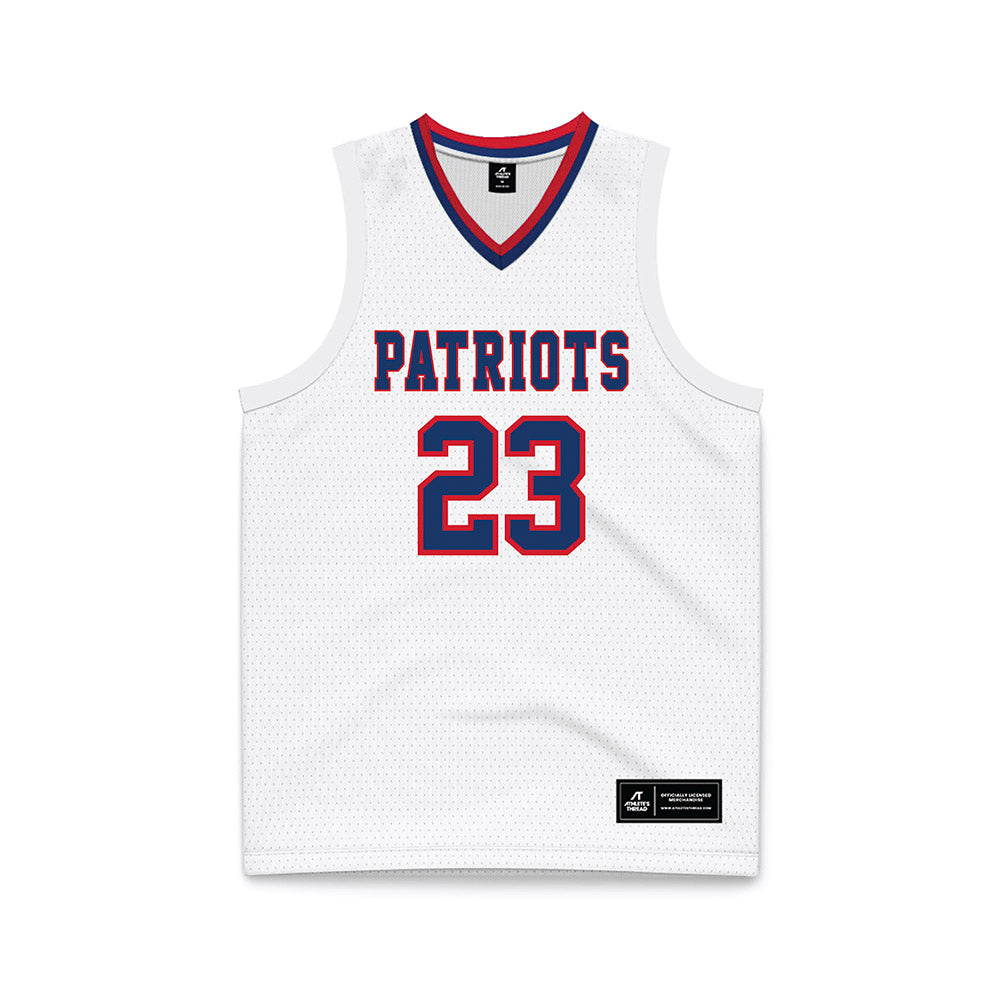 Francis Marion - NCAA Men's Basketball : Jaden Broughton - White Basketball Jersey-0