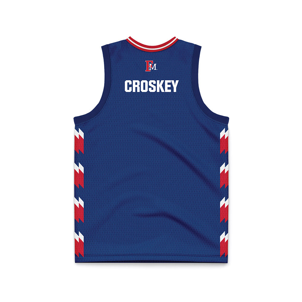 Francis Marion - NCAA Women's Basketball : Kiara Croskey - Navy Basketball Jersey-1
