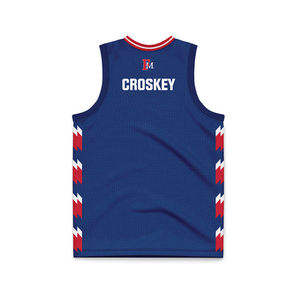 Francis Marion - NCAA Women's Basketball : Kiara Croskey - Navy Basketball Jersey-1