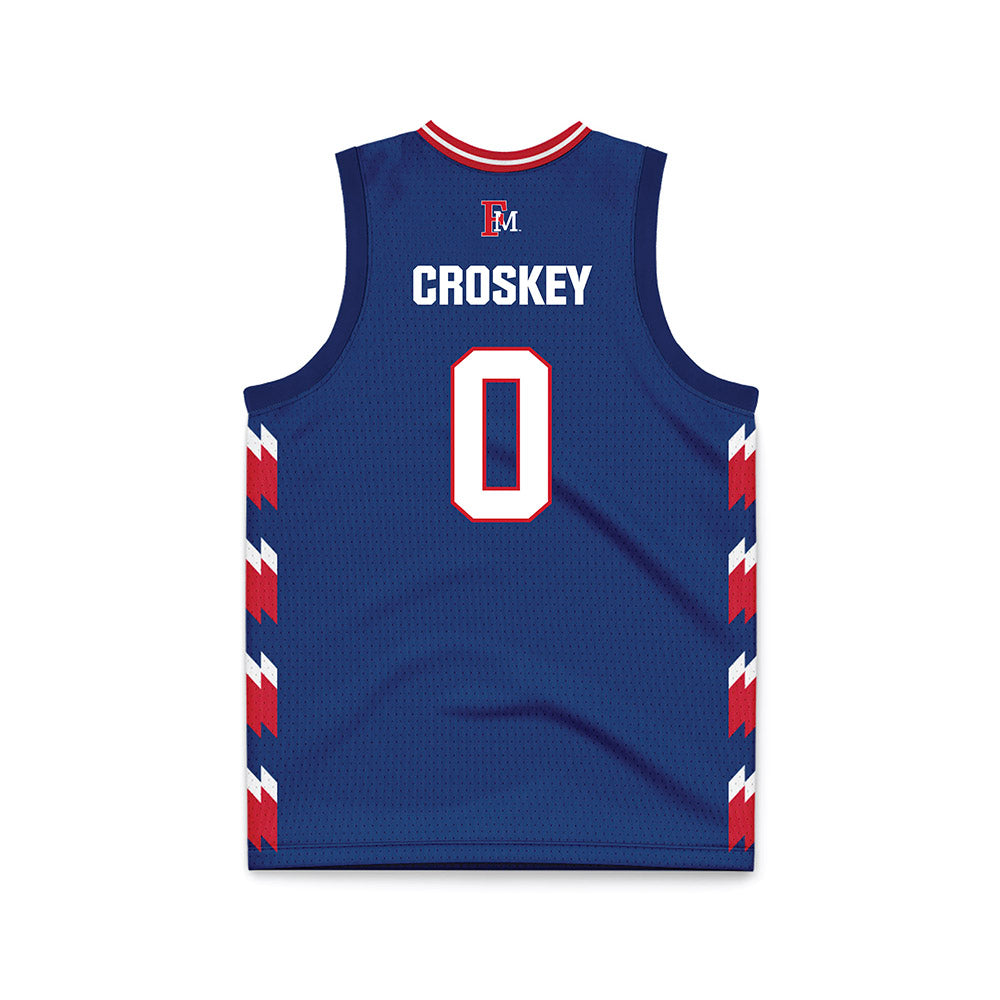 Francis Marion - NCAA Women's Basketball : Kiara Croskey - Navy Basketball Jersey-1