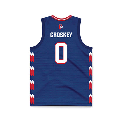 Francis Marion - NCAA Women's Basketball : Kiara Croskey - Navy Basketball Jersey-1