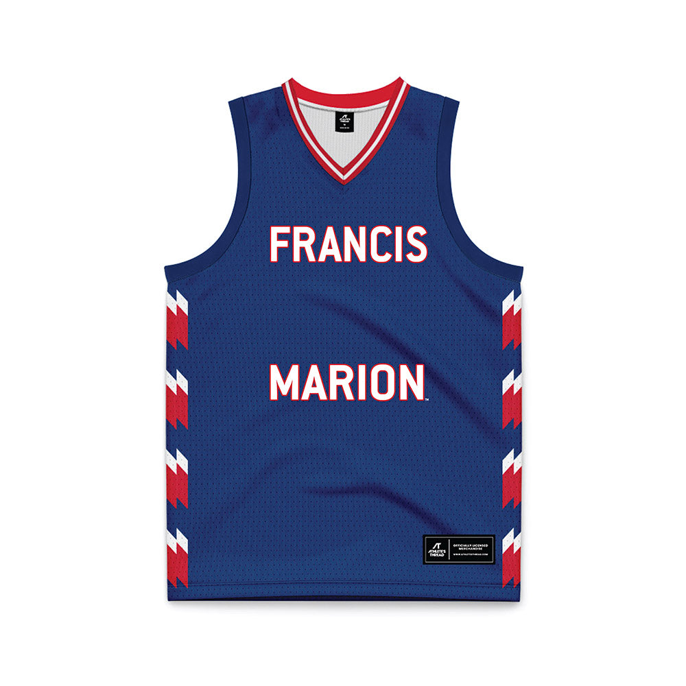 Francis Marion - NCAA Women's Basketball : Kiara Croskey - Navy Basketball Jersey-0