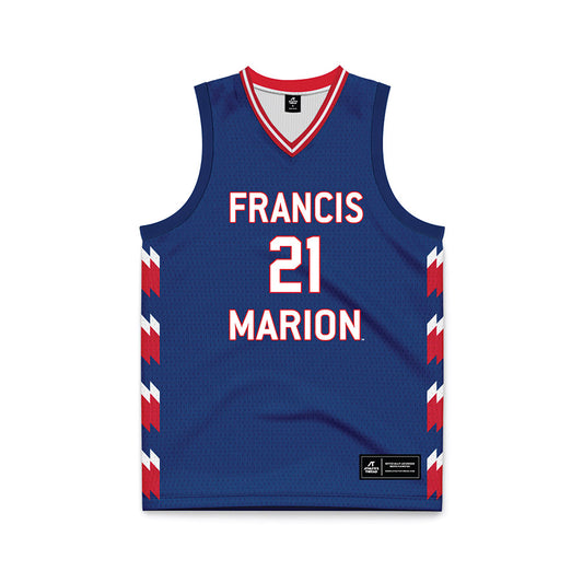 Francis Marion - NCAA Women's Basketball : Amaya Wroten - Navy Basketball Jersey-0