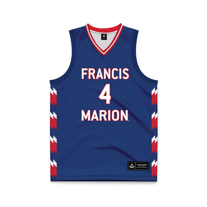 Francis Marion - NCAA Women's Basketball : Mariana Moody - Navy Basketball Jersey-0