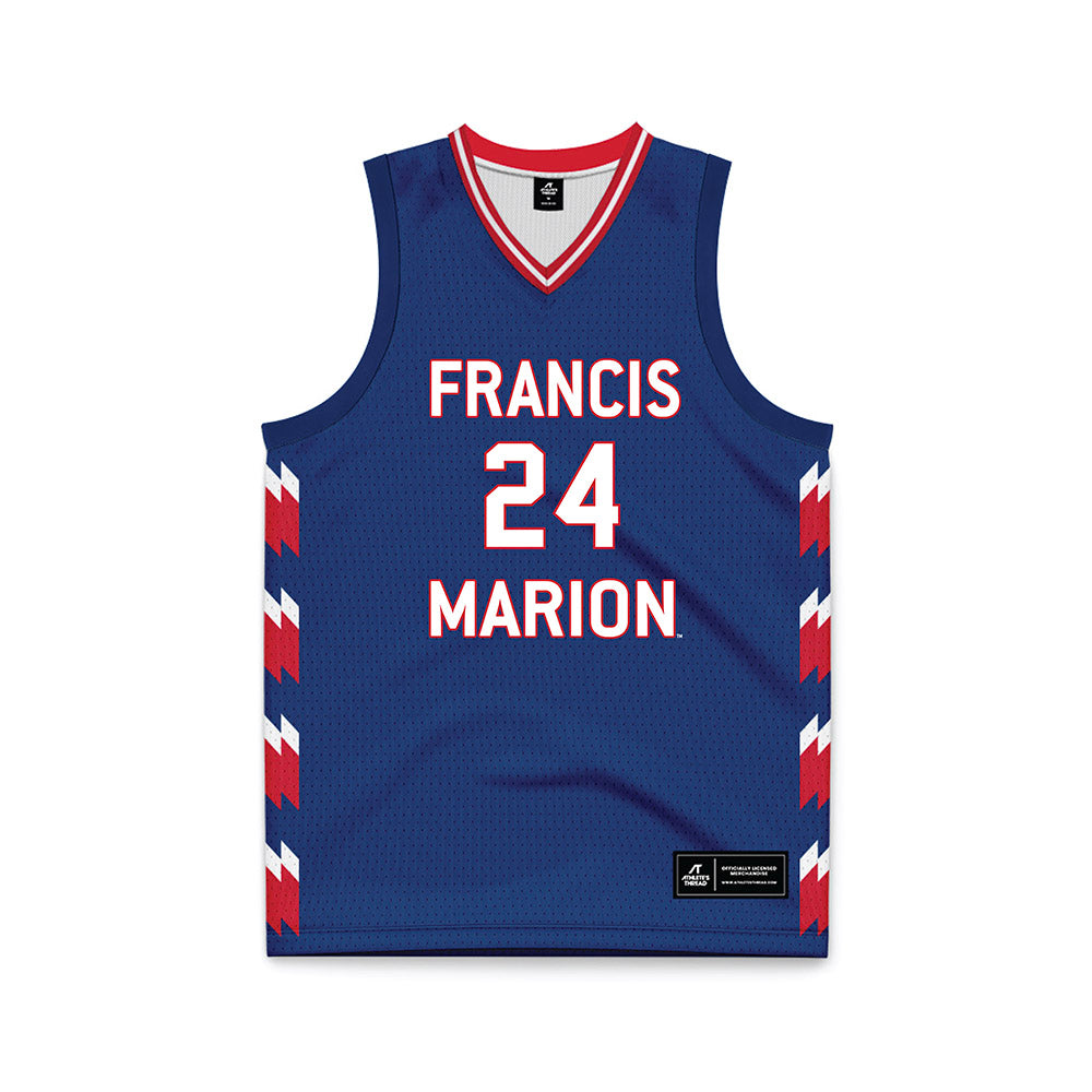 Francis Marion - NCAA Women's Basketball : Bentlee Chockley - Navy Basketball Jersey-0