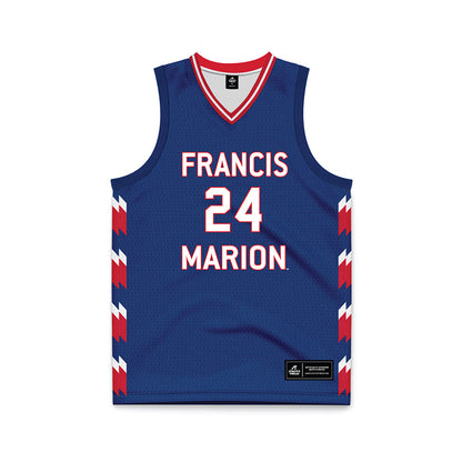 Francis Marion - NCAA Women's Basketball : Bentlee Chockley - Navy Basketball Jersey-0