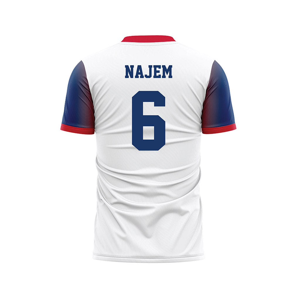 Francis Marion - NCAA Men's Soccer : Toufik Najem - White Soccer Jersey-1