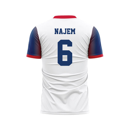 Francis Marion - NCAA Men's Soccer : Toufik Najem - White Soccer Jersey-1
