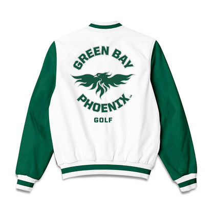 UW Green Bay - NCAA Women's Golf : Pink Mangan - Bomber Jacket-1