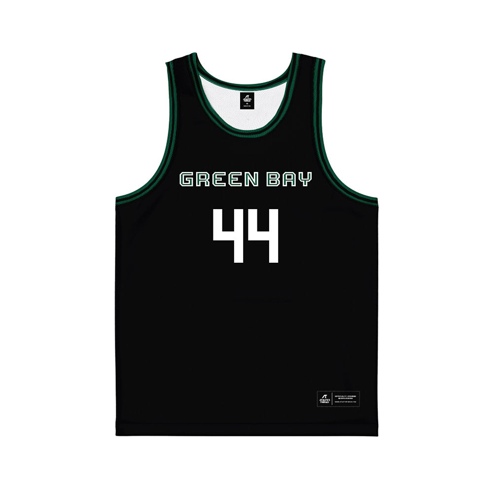 UW Green Bay - NCAA Women's Basketball : Kristina Ouimette - Black Basketball Jersey-0