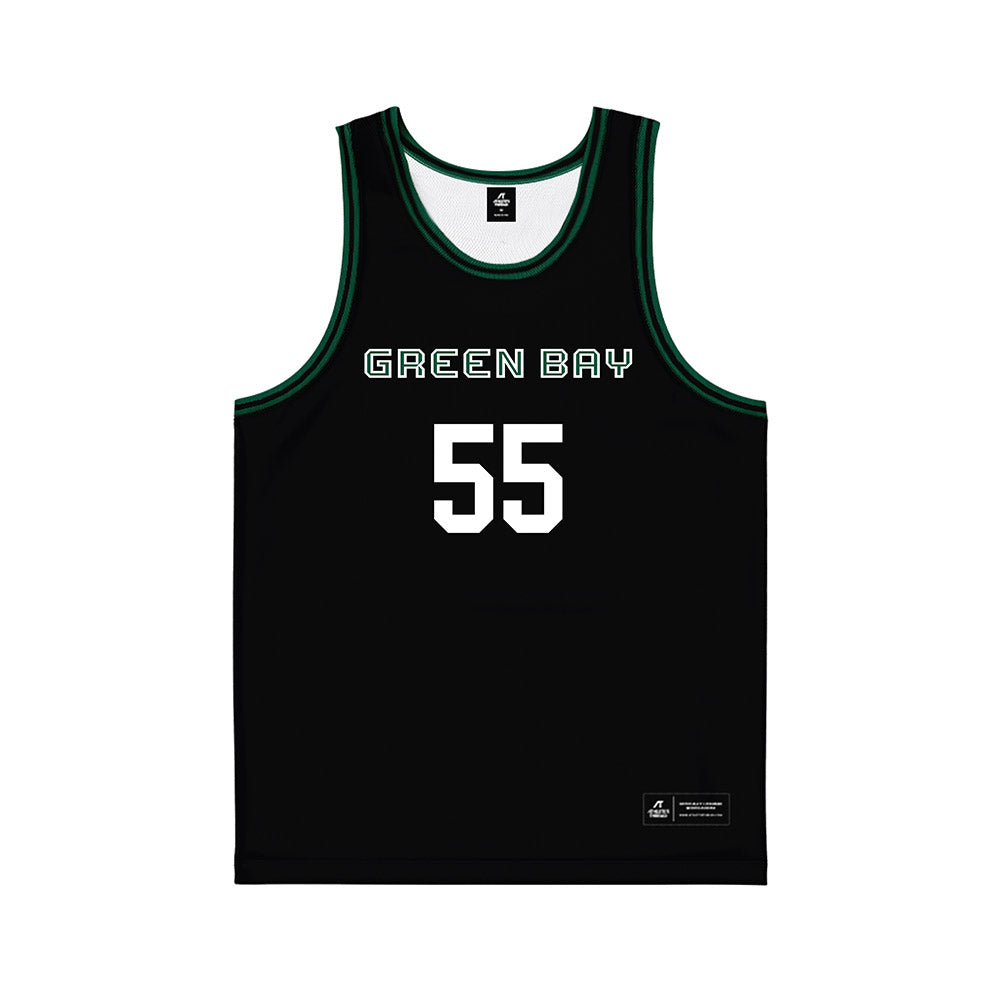 UW Green Bay - NCAA Women's Basketball : Meghan Schultz - Black Basketball Jersey-0