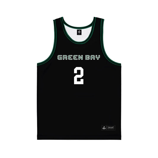 UW Green Bay - NCAA Women's Basketball : Kyrin Lile - Black Basketball Jersey-0