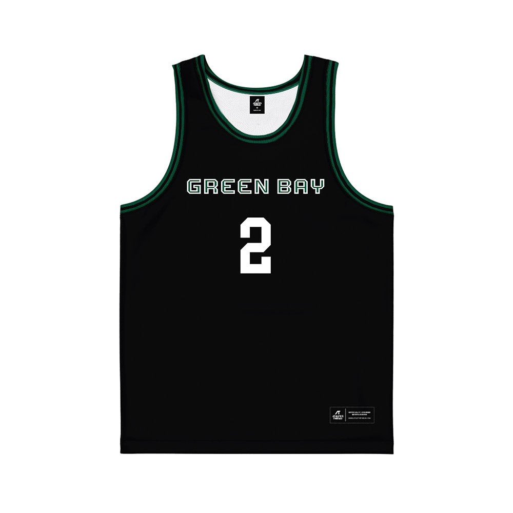 UW Green Bay - NCAA Women's Basketball : Lily Hansford - Black Basketball Jersey-0
