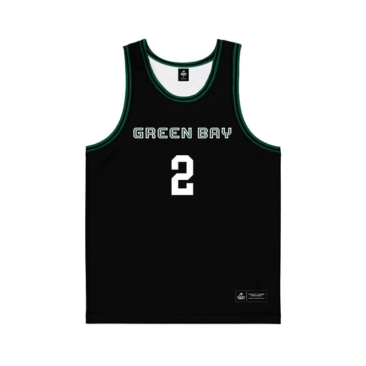 UW Green Bay - NCAA Women's Basketball : Lily Hansford - Black Basketball Jersey-0