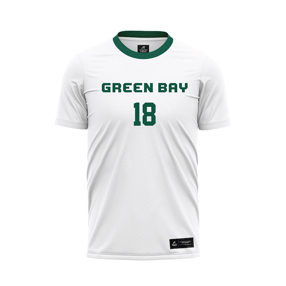 UW Green Bay - NCAA Men's Soccer : Baylor Denu - White Soccer Jersey