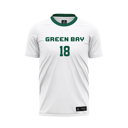 UW Green Bay - NCAA Men's Soccer : Baylor Denu - White Soccer Jersey