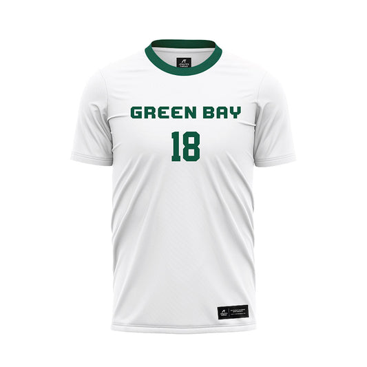 UW Green Bay - NCAA Men's Soccer : Baylor Denu - White Soccer Jersey