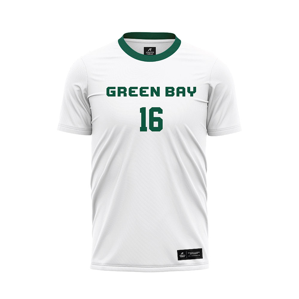 UW Green Bay - NCAA Men's Soccer : Dylan Drendel - White Soccer Jersey-0