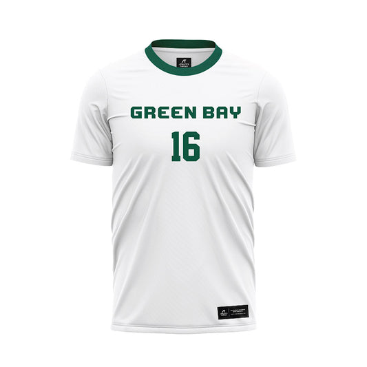 UW Green Bay - NCAA Men's Soccer : Dylan Drendel - White Soccer Jersey-0