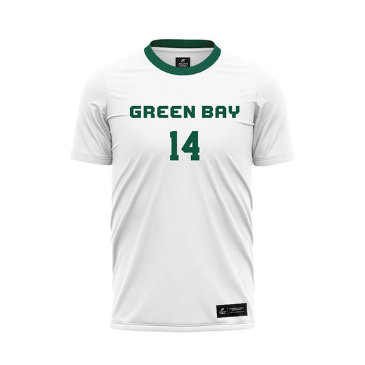 UW Green Bay - NCAA Men's Soccer : Noah Lechelt - White Soccer Jersey-0