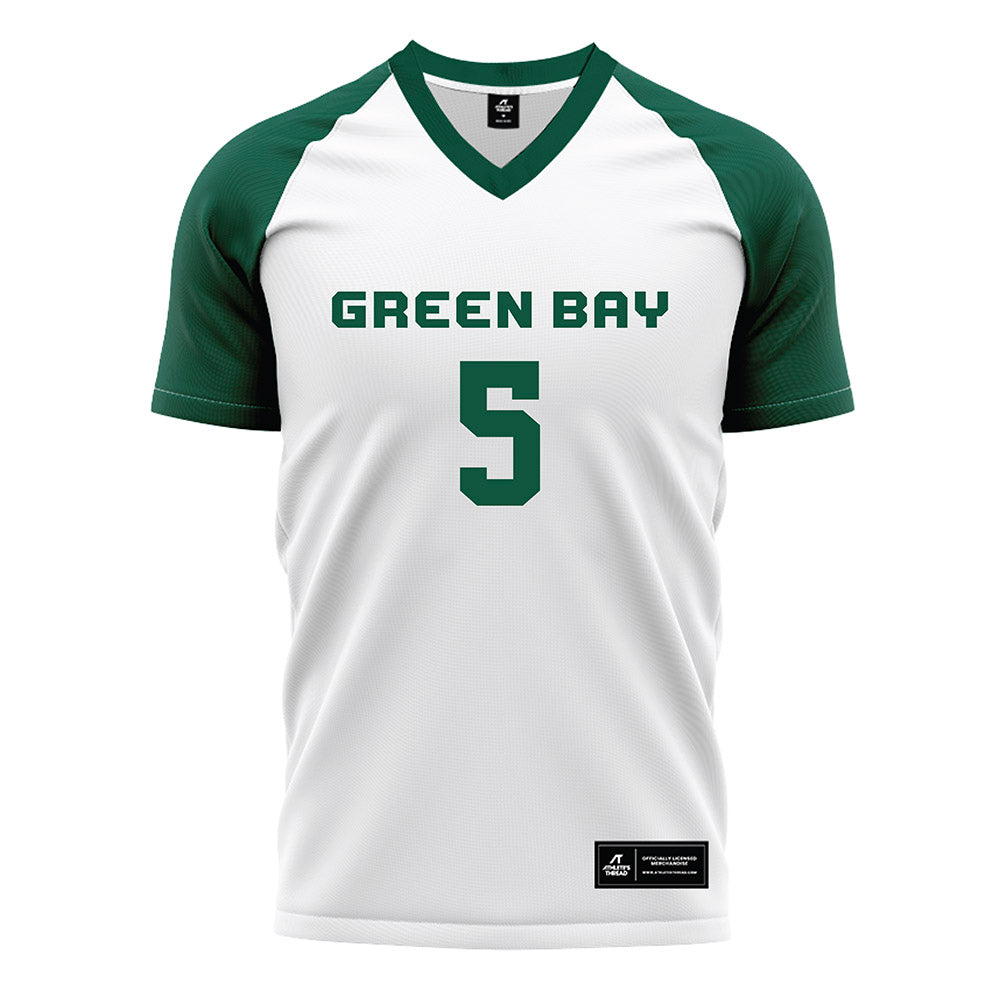 UW Green Bay - NCAA Women's Soccer : Abby Lom Lom - White Soccer Jersey-0