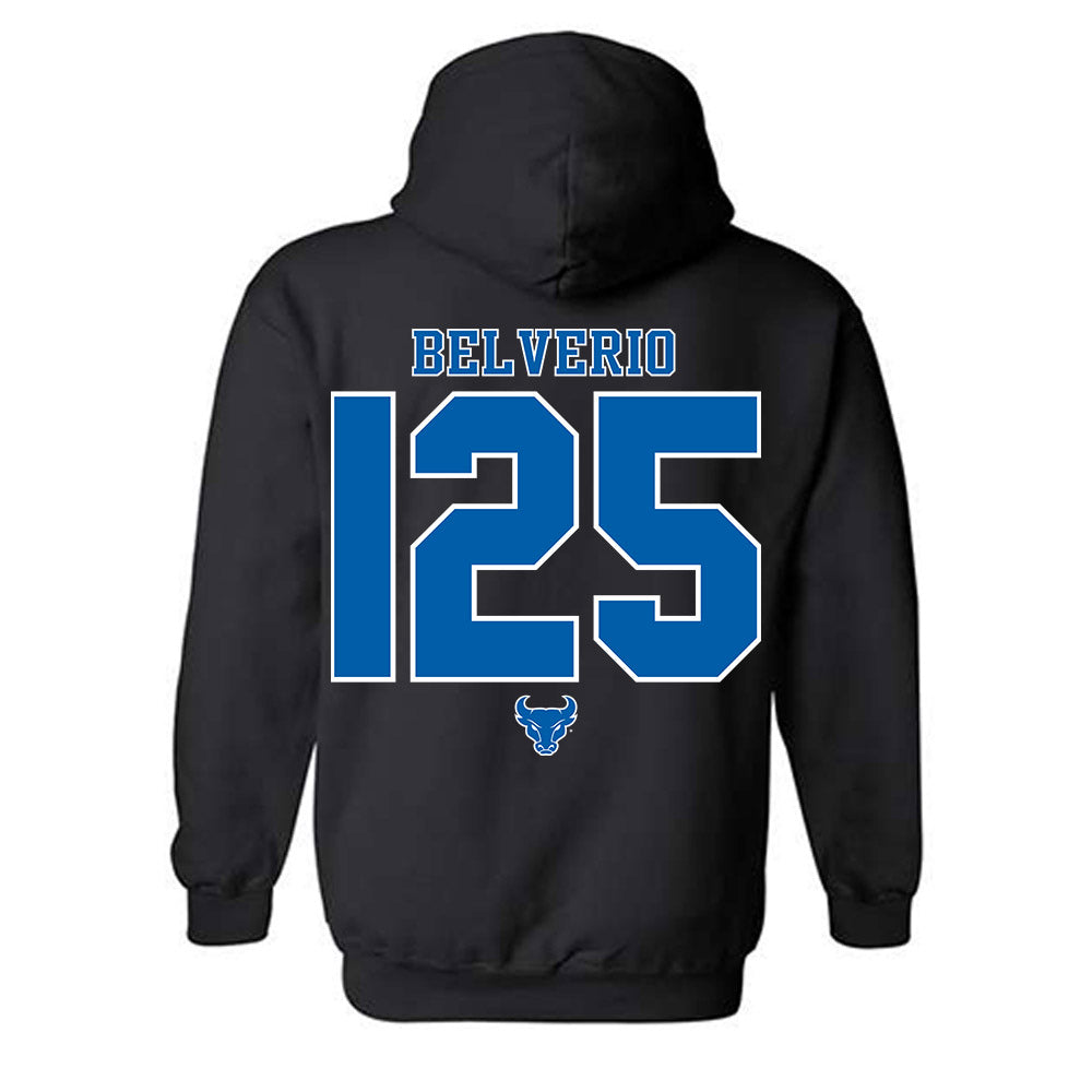 Buffalo - NCAA Wrestling : Zachary Belverio - Classic Shersey Hooded Sweatshirt-1