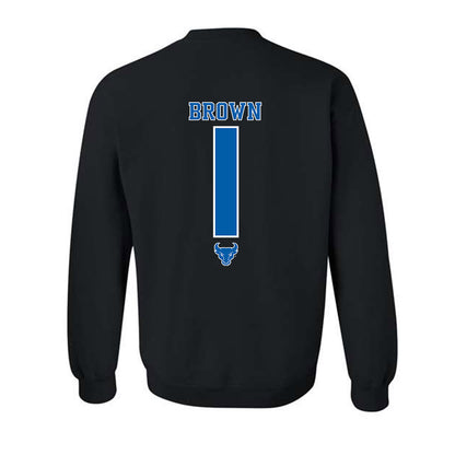 Buffalo - NCAA Football : Saveon Brown - Classic Shersey Crewneck Sweatshirt-3