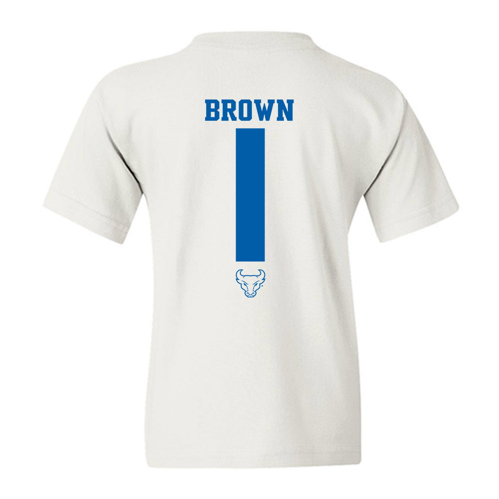 Buffalo - NCAA Football : Saveon Brown - Classic Shersey Youth T-Shirt-1
