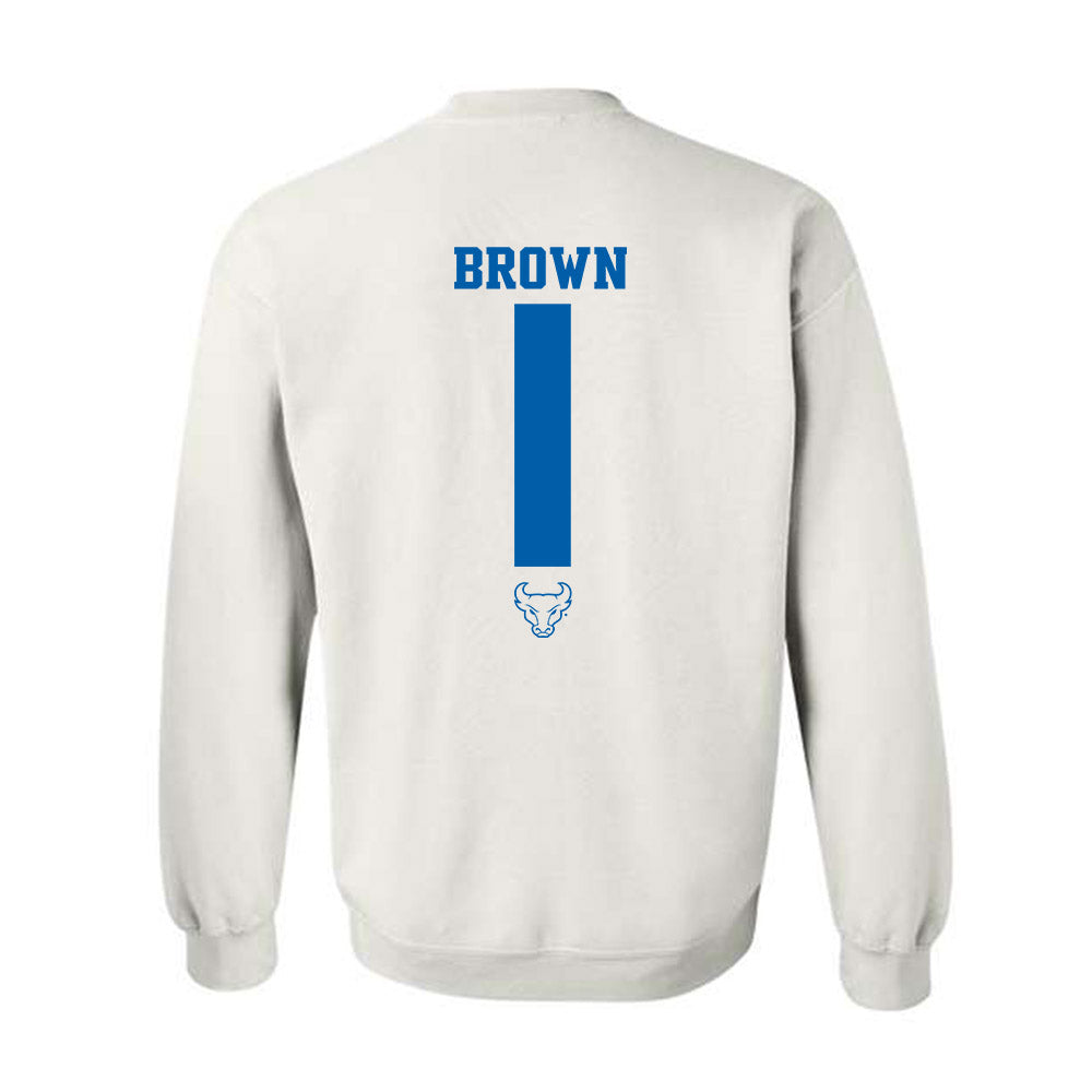 Buffalo - NCAA Football : Saveon Brown - Classic Shersey Crewneck Sweatshirt-1