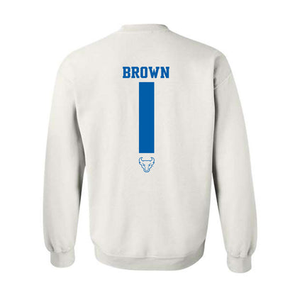 Buffalo - NCAA Football : Saveon Brown - Classic Shersey Crewneck Sweatshirt-1