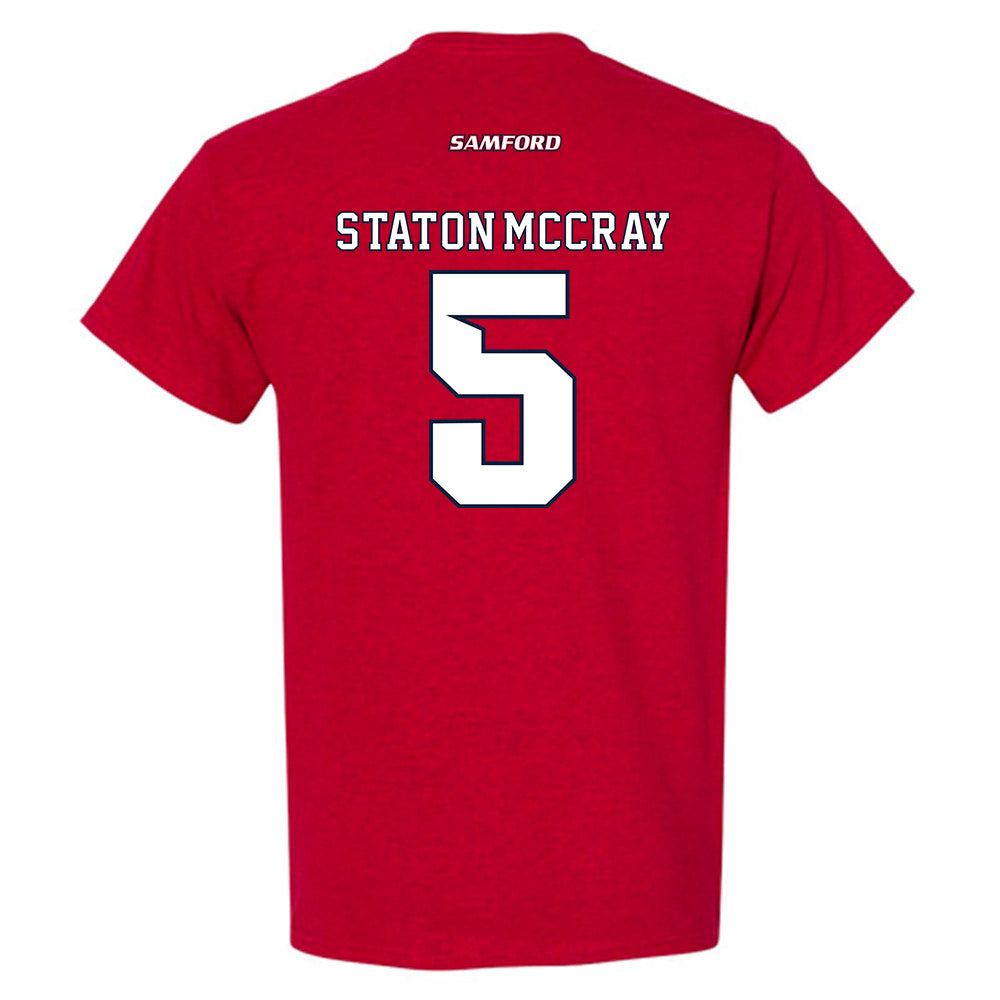 Samford - NCAA Men's Basketball : AJ Staton-McCray - T-Shirt-1