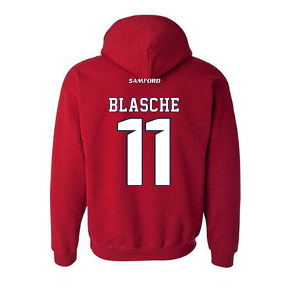 Samford - NCAA Baseball : Mason Blasche - Classic Shersey Hooded Sweatshirt-1