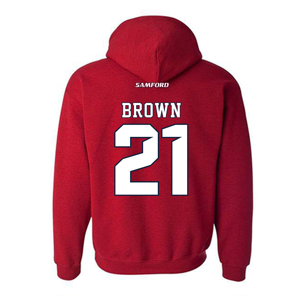 Samford - NCAA Men's Basketball : Corey Brown - Hooded Sweatshirt-1