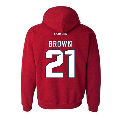 Samford - NCAA Men's Basketball : Corey Brown - Hooded Sweatshirt-1