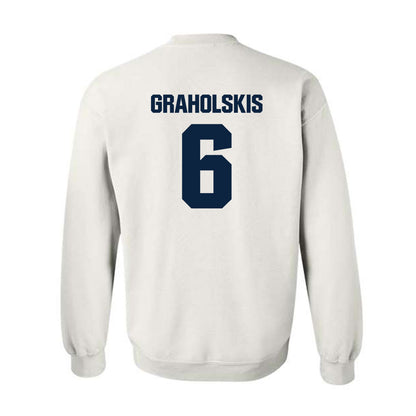 MCLA - NCAA Men's Ice Hockey : Krisjanis Graholskis - Classic Shersey Crewneck Sweatshirt-1
