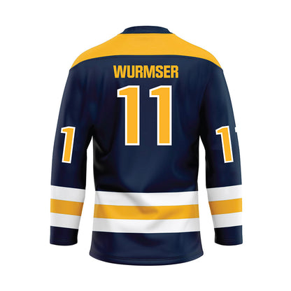 MCLA - NCAA Women's Ice Hockey : Isabelle Wurmser - Navy Hockey Jersey-1
