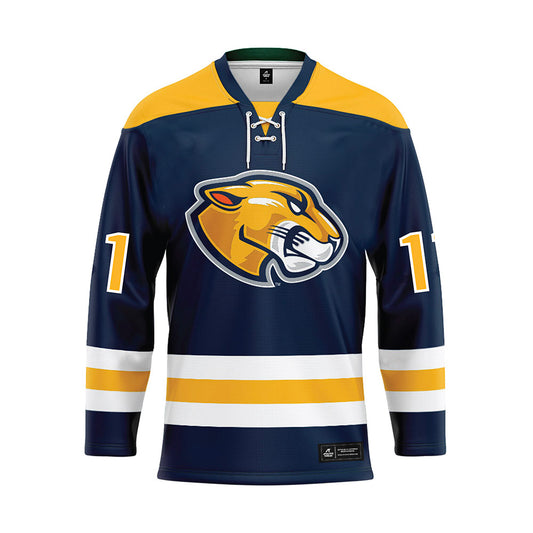 MCLA - NCAA Women's Ice Hockey : Isabelle Wurmser - Navy Hockey Jersey-0