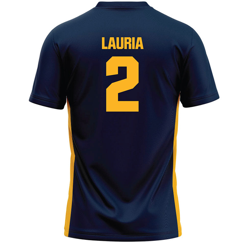 MCLA - NCAA Men's Soccer : William Lauria - Navy Lacrosse Jersey -1