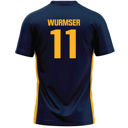 MCLA - NCAA Women's Ice Hockey : Isabelle Wurmser - Navy Lacrosse Jersey -1