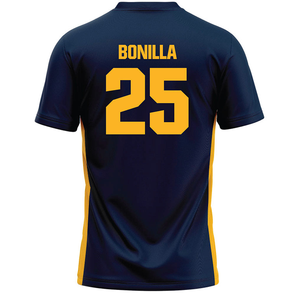 MCLA - NCAA Men's Soccer : Mario Bonilla - Navy Lacrosse Jersey -1