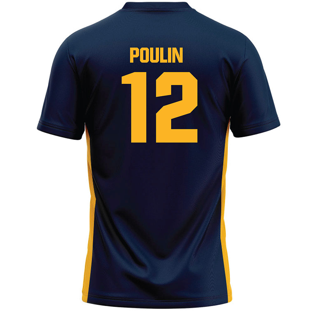 MCLA - NCAA Men's Soccer : Noah Poulin - Navy Lacrosse Jersey -1