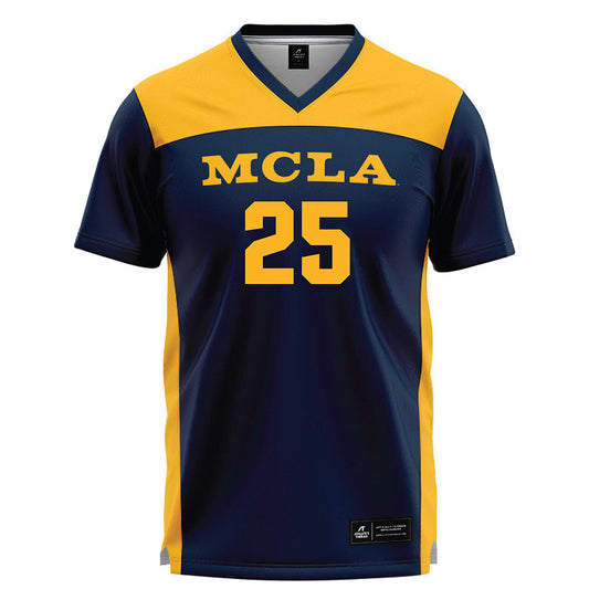 MCLA - NCAA Men's Soccer : Mario Bonilla - Navy Lacrosse Jersey -0