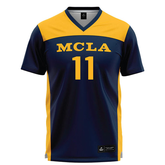 MCLA - NCAA Women's Ice Hockey : Isabelle Wurmser - Navy Lacrosse Jersey -0