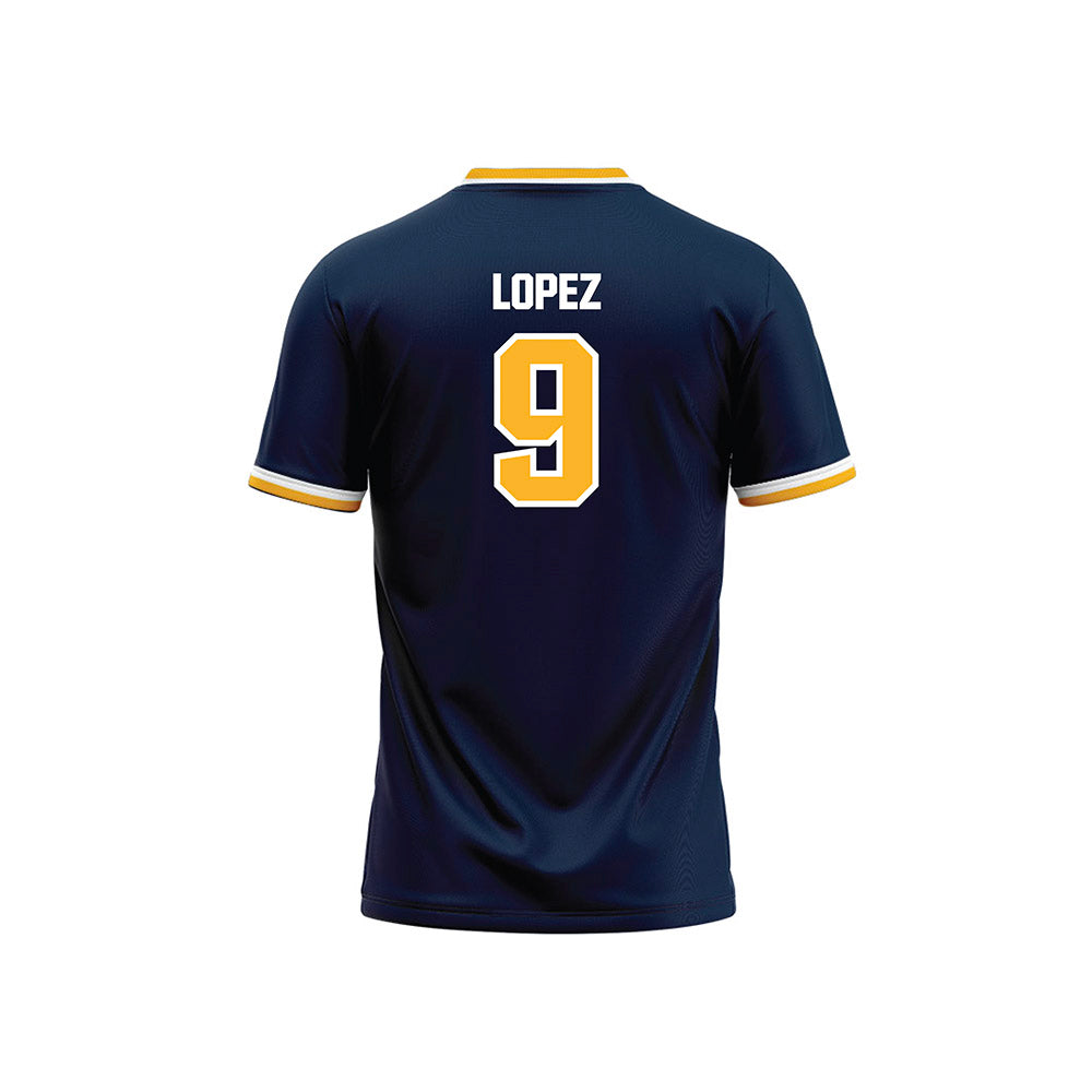 MCLA - NCAA Softball : Nevaeh Lopez - Navy Baseball Jersey-1