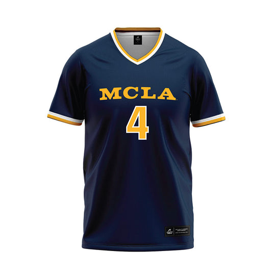 MCLA - NCAA Softball : Alexandra Espel - Navy Baseball Jersey-0