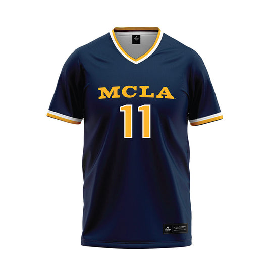 MCLA - NCAA Softball : Gabrielle Goonan - Navy Baseball Jersey-0
