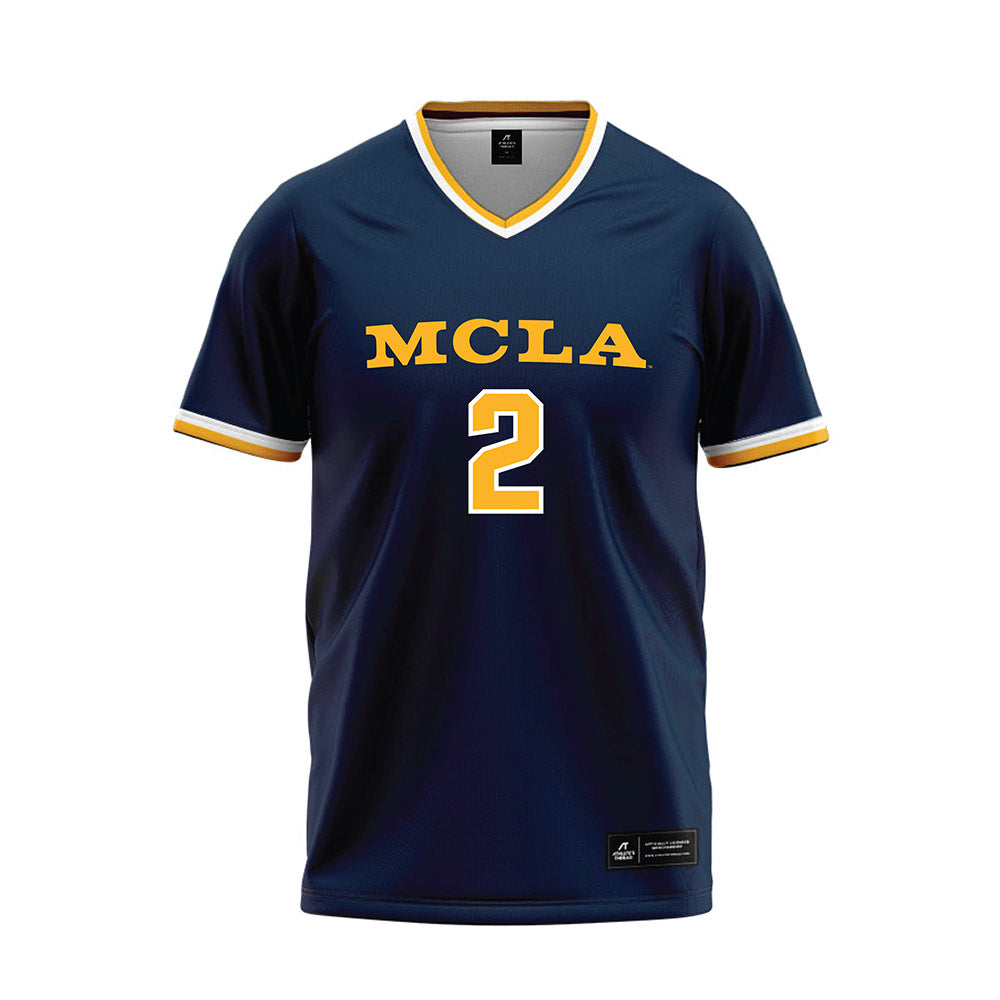MCLA - NCAA Softball : Hannah Mitchem - Navy Baseball Jersey-0