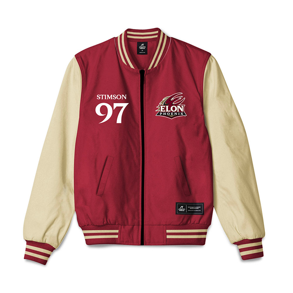 Elon - NCAA Football : Carter Stimson - Bomber Jacket-0